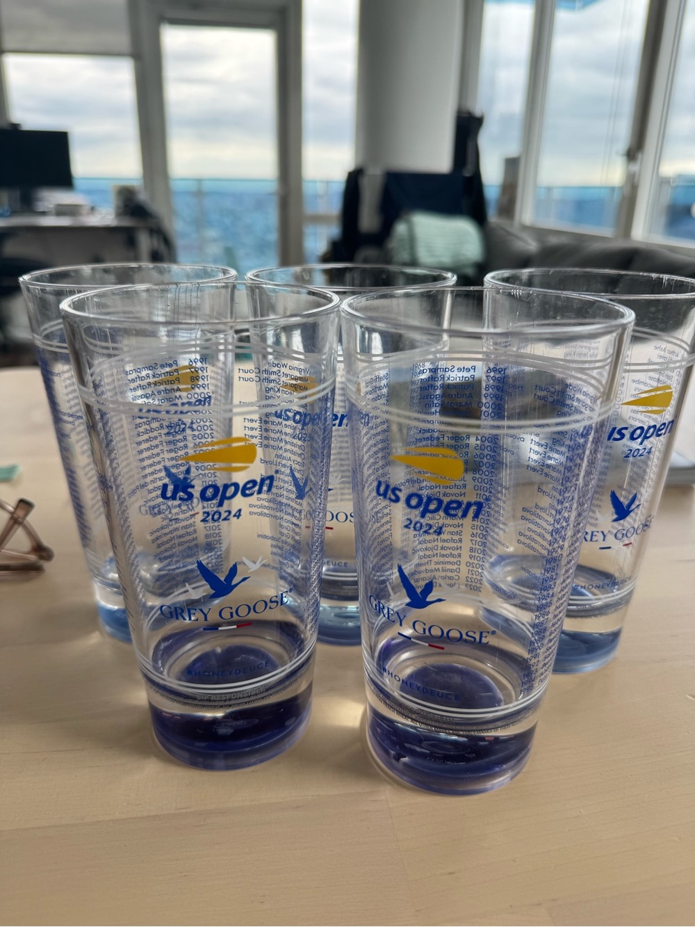 US Open 2024/2025 honey deuce glasses - Set of 5